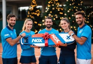 Read more about the article Fiv padeltennisentusiasten et Nox padelbat i julegave